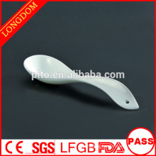 PT-LD-1304 unique shape ceramic porcelain spoon for restaurant hotel